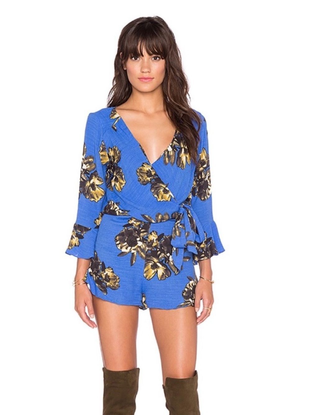 Free People All The Right Ruffles Romper